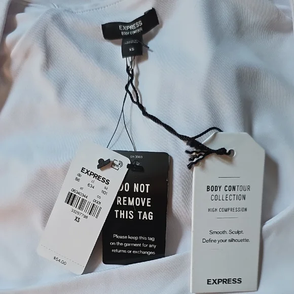 Express Body Contour White Body Suit - Picture 4 of 4